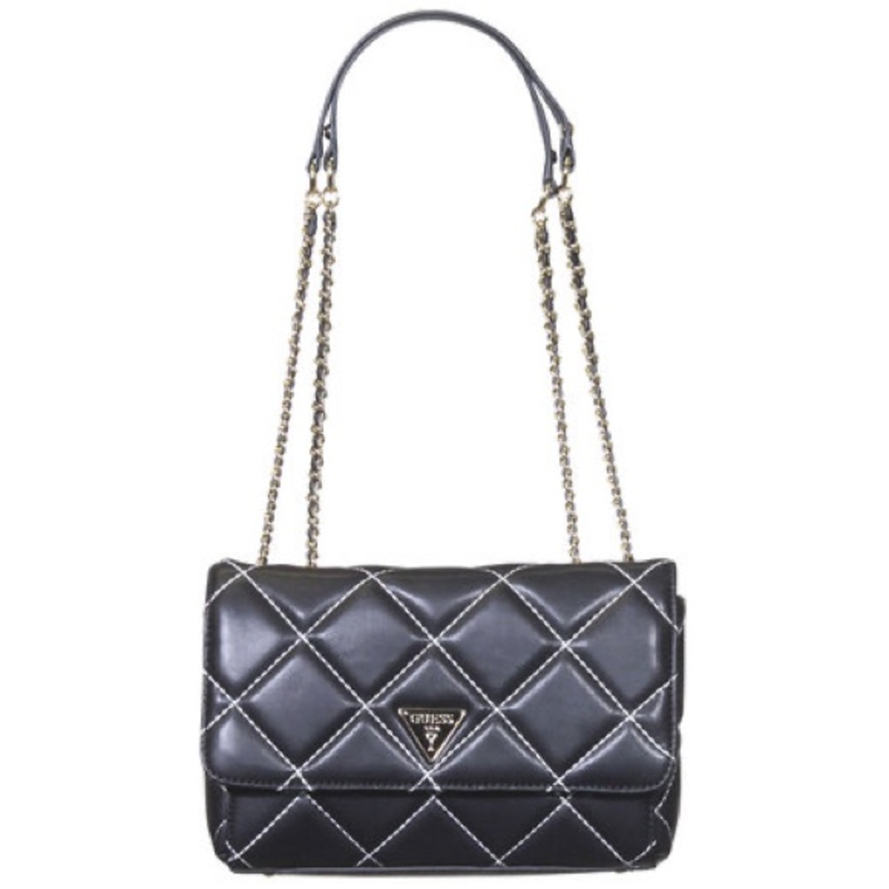 Guess Black Quilted Crossbody Bag
